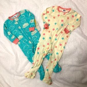 New Gerber Organic Cotton 2 Pack of Footed Pajamas - Size 6M